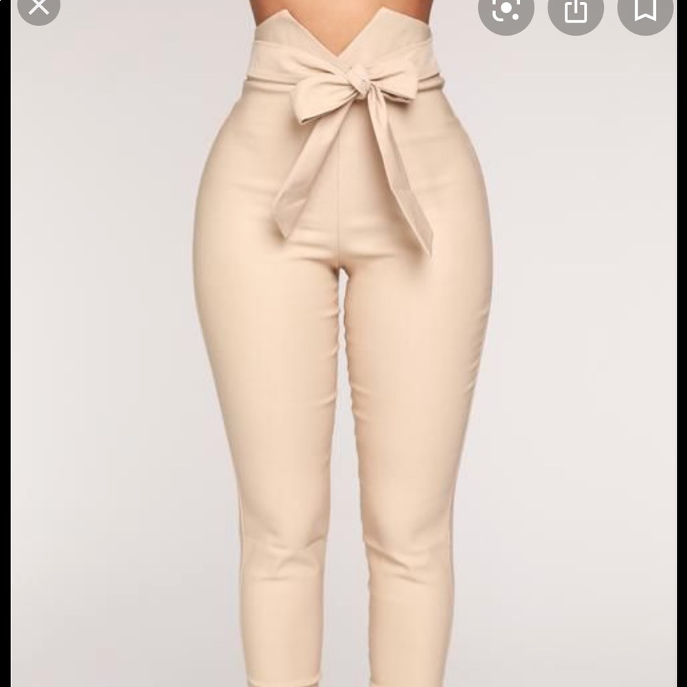 Fashion nova Knot your girl khaki pants